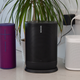 The Megaboom 3 (left), the Sonos Move (center), and the Sonos One (right)